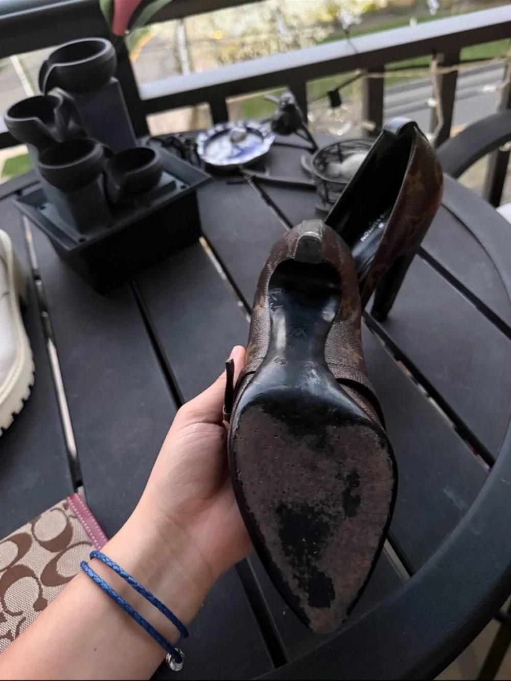 Louis Vuitton Dark Brown Monogram Mary Jane Pumps